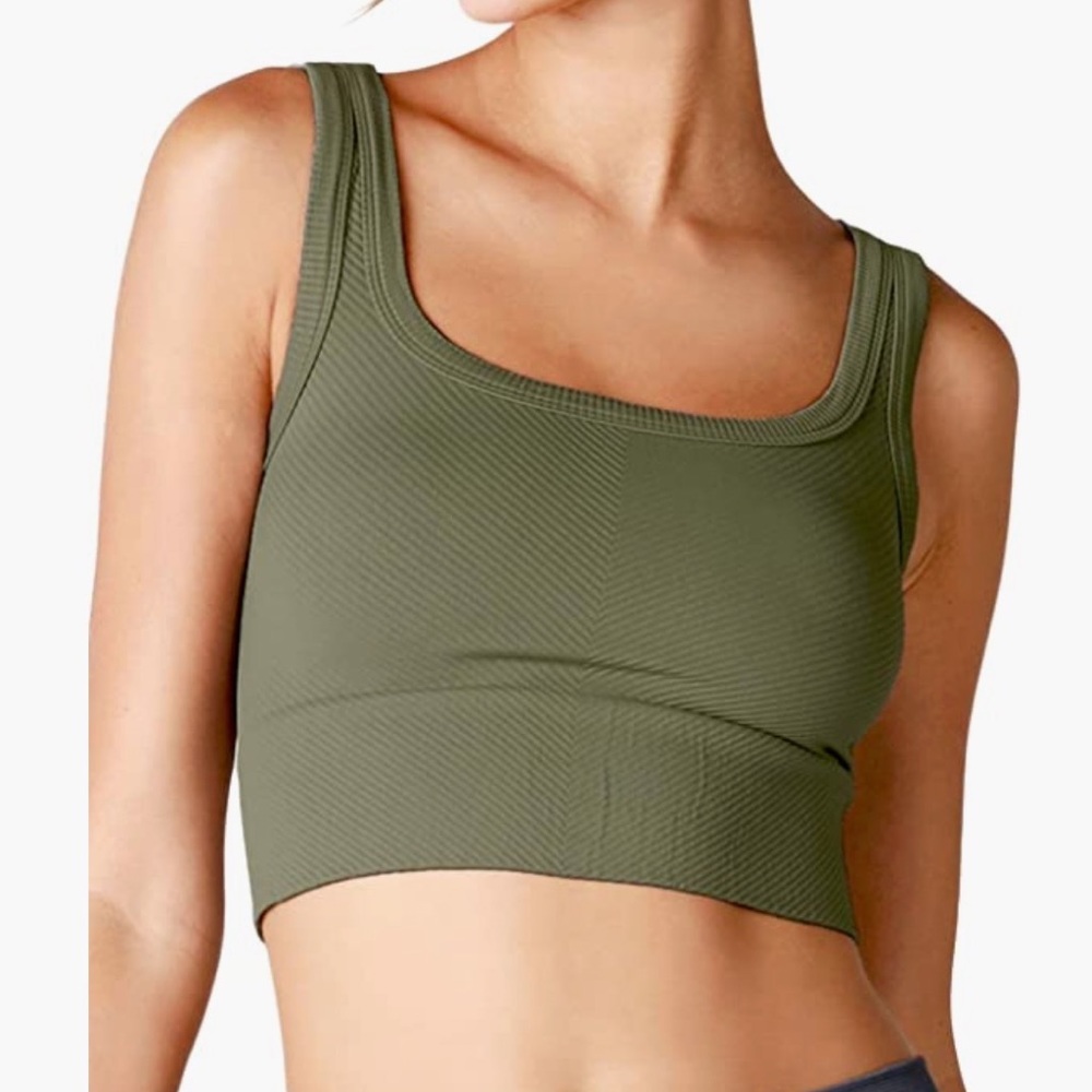 Nikibiki women seamless Chevron ribbed crop top